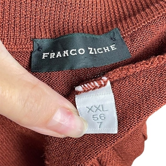 Franco Ziche 100% Pure Wool Long Sleeves Mock Turtleneck Jumper Sweater XXL - Picture 11 of 14